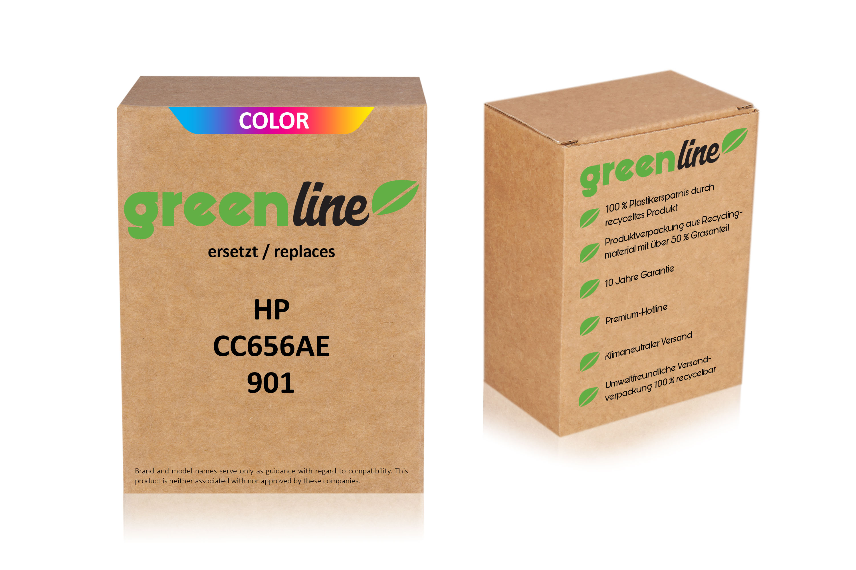 greenline remplace HP CC 656 AE / 901 Cartouche à tête d'impression, couleur