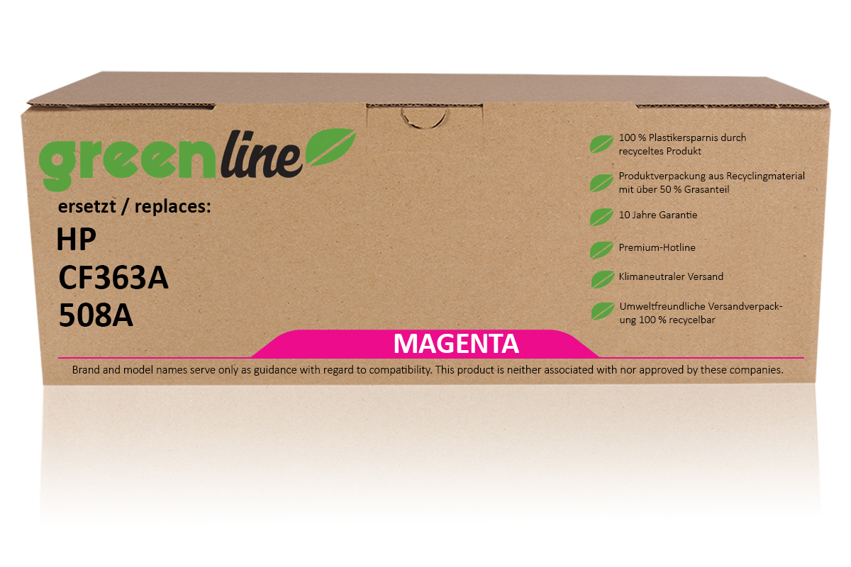 greenline remplace HP CF 363 A / 508A Cartouche toner, magenta