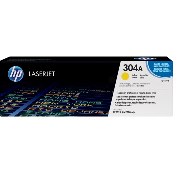Original HP CC532AC / 304A Toner jaune