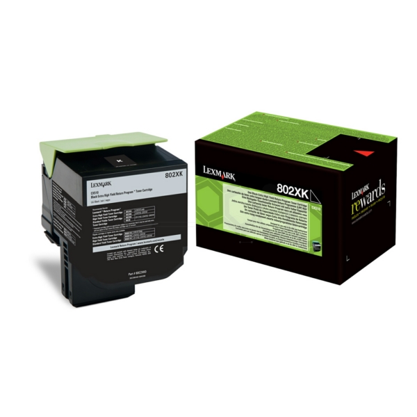Original Lexmark 80C2XK0 / 802XK Toner noir