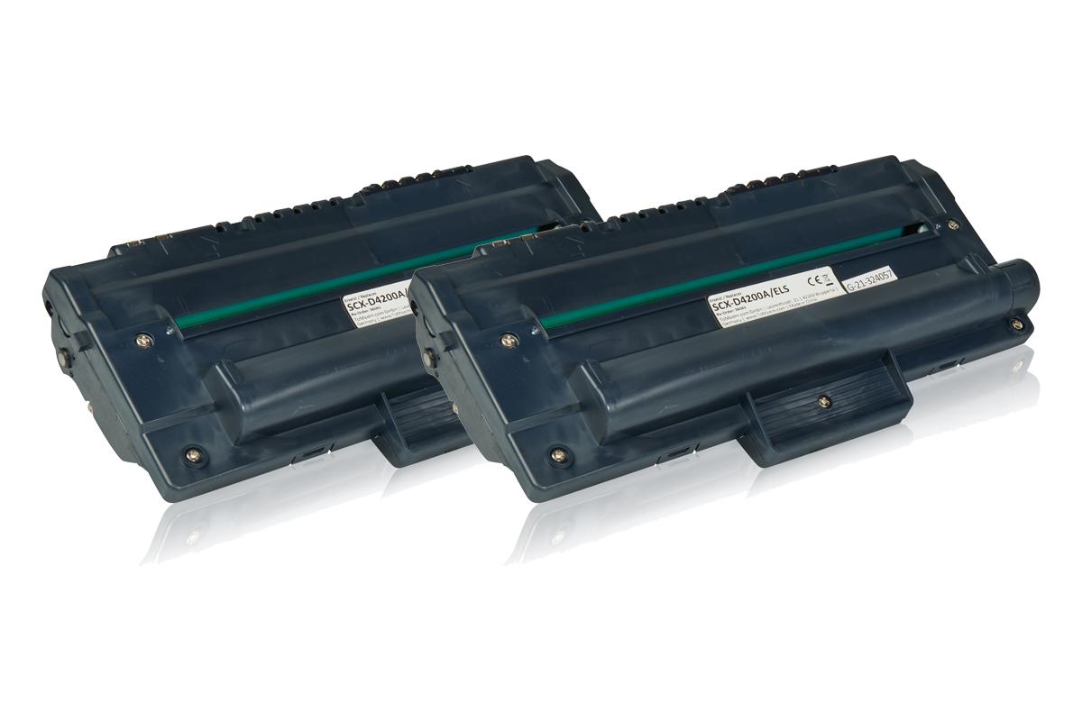 Set économique compatible avec Samsung SCX-D 4200 A/ELS contient 2x Cartouche toner