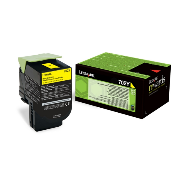 Original Lexmark 70C20Y0 / 702Y Toner jaune