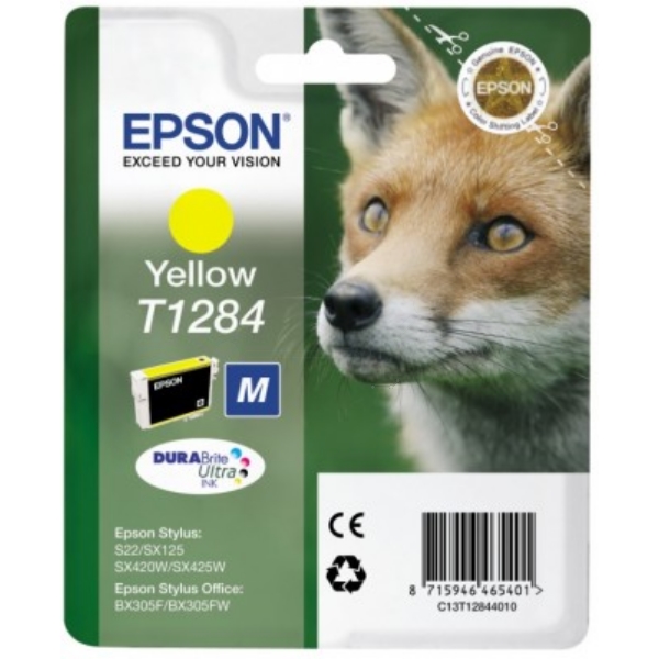 Original Epson C13T12844012 / T1284 Cartouche d'encre jaune