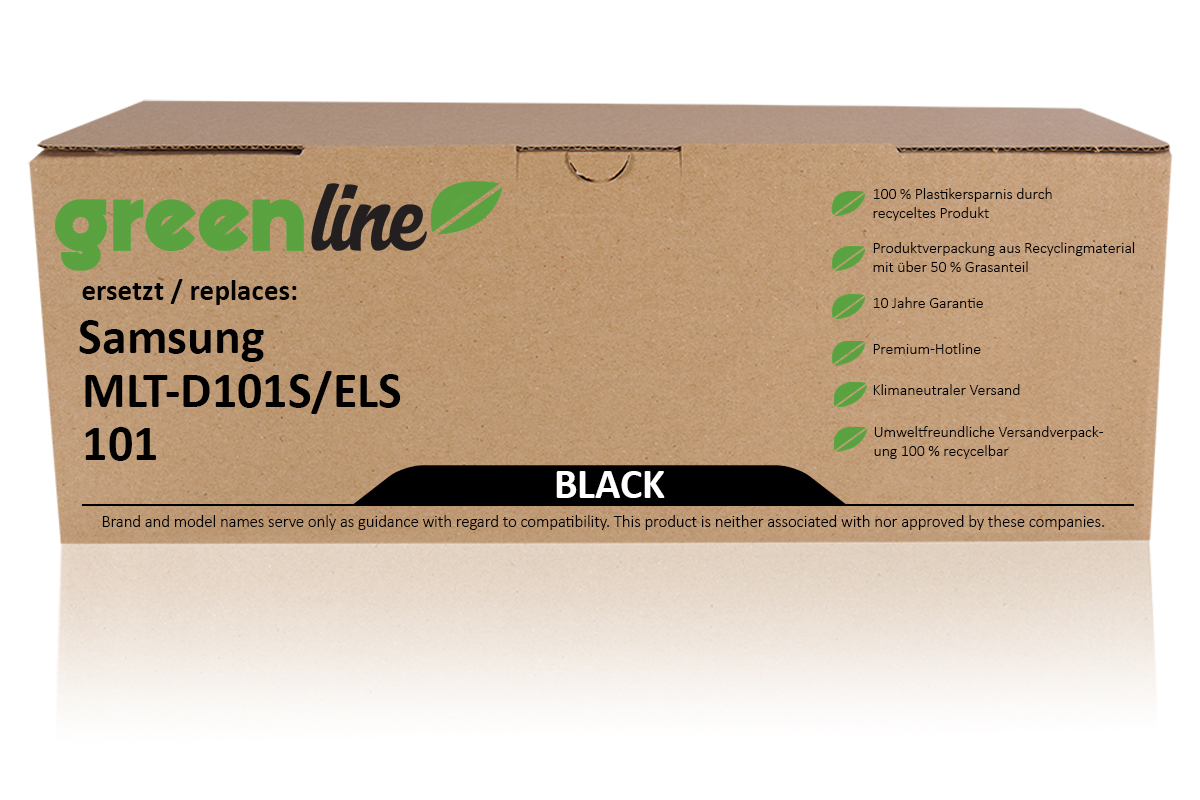 greenline remplace Samsung / HP MLT-D 101 S/ELS / 101 XL Cartouche toner, noir