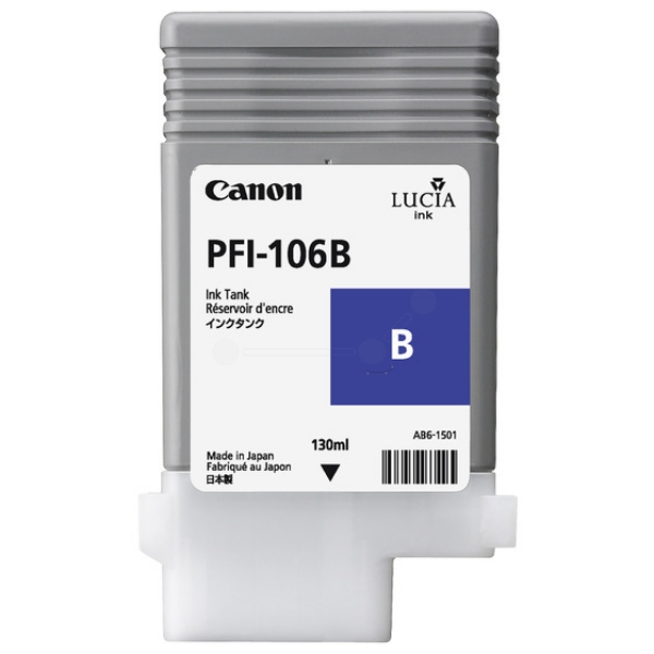 Original Canon 6629B001 / PFI106B Cartouche d'encre bleue