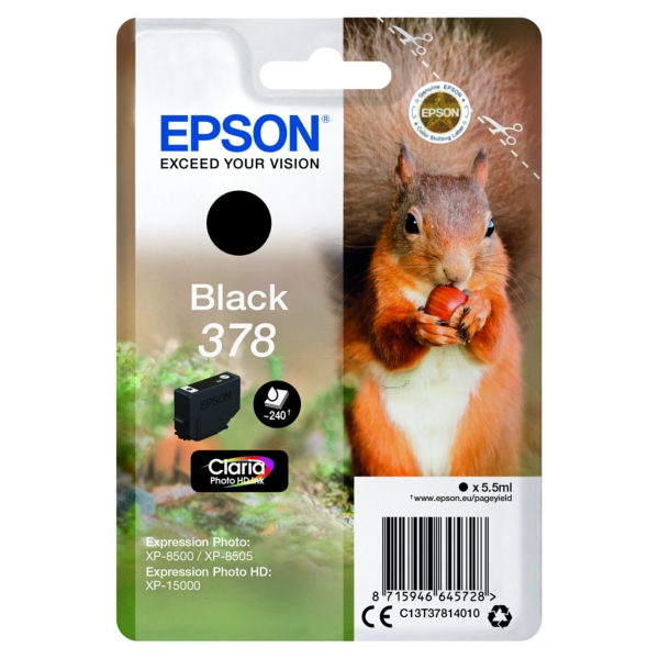 Original Epson C13T37814010 / 378 Cartouche d'encre noire