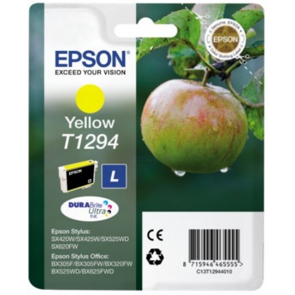 Original Epson C13T12944012 / T1294 Cartouche d'encre jaune