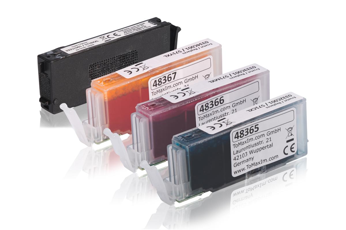 Multipack compatible avec Canon 0332C006 / CLI571XL contient 4x Cartouche d'encre