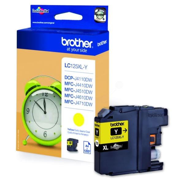 Original Brother LC125XLY Cartouche d'encre jaune