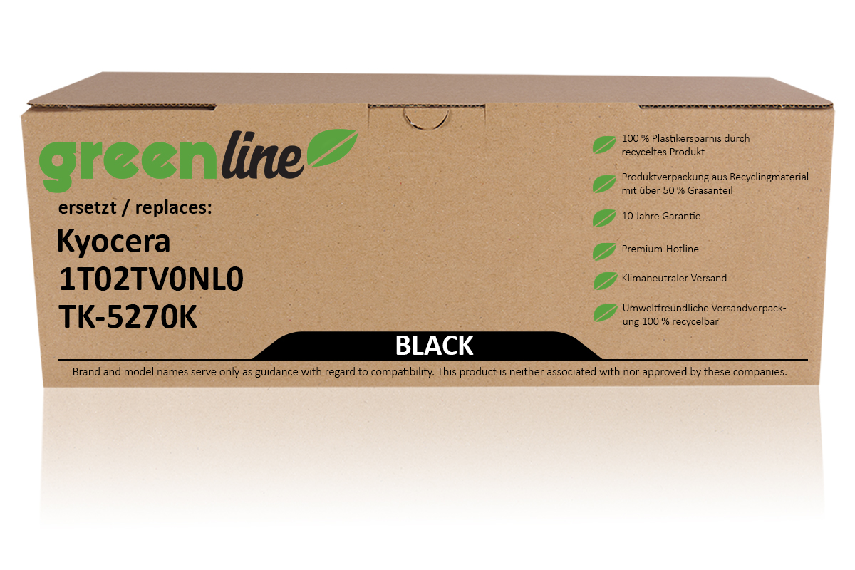greenline remplace Kyocera 1T02TV0NL0 / TK-5270 K Cartouche toner, noir