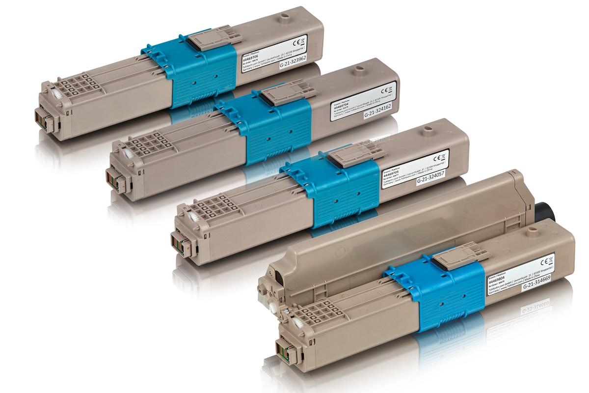 Multipack compatible avec OKI 44469803 contient 4x Cartouche toner