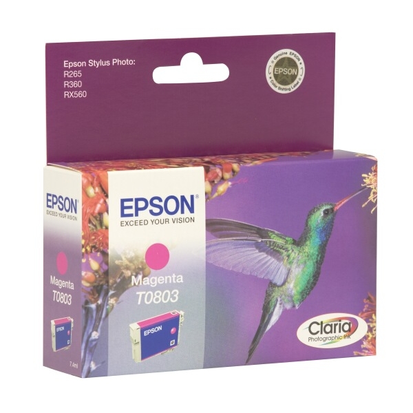 Original Epson C13T08034021 / T0803 Cartouche d'encre magenta