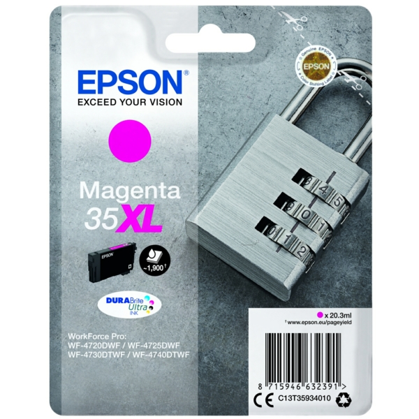 Original Epson C13T35934010 / 35XL Cartouche d'encre magenta