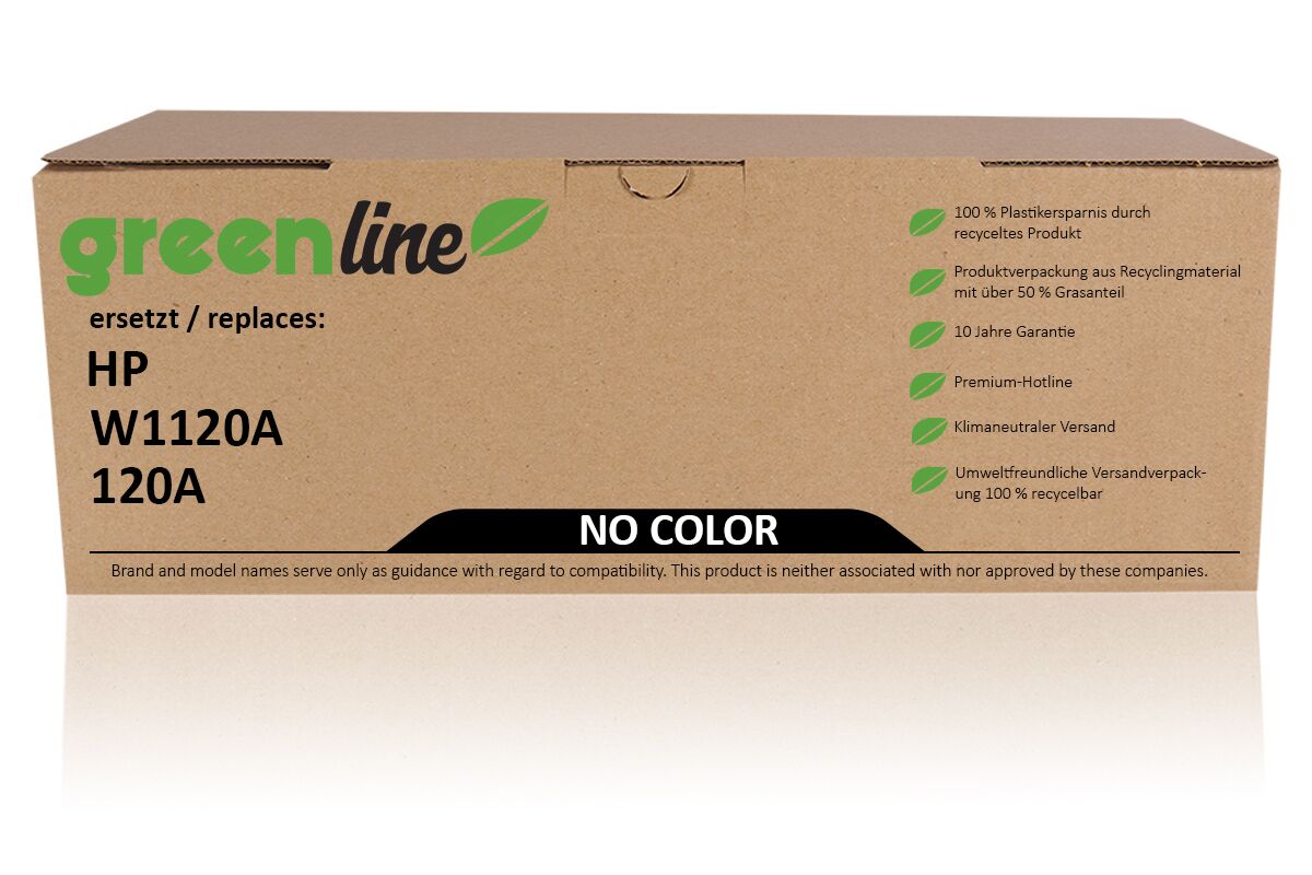 greenline remplace HP W1120 A / 120A tambour d'image, incolore