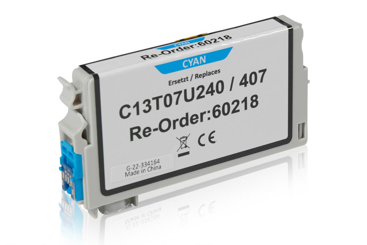 Alternative à Epson C13T07U240 / 407 Cartouche d'encre, cyan