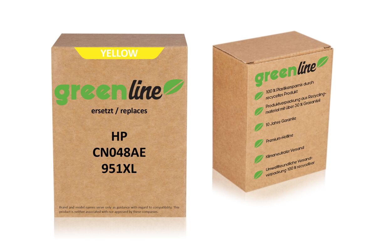 greenline remplace HP CN 048 AE / 951XL Cartouche d'encre, jaune