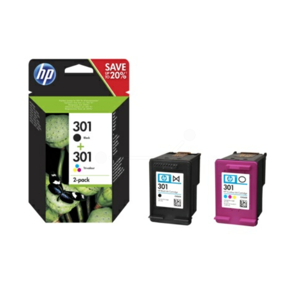 Original HP N9J72AE / 301 Cartouche à tête d'impression multi pack