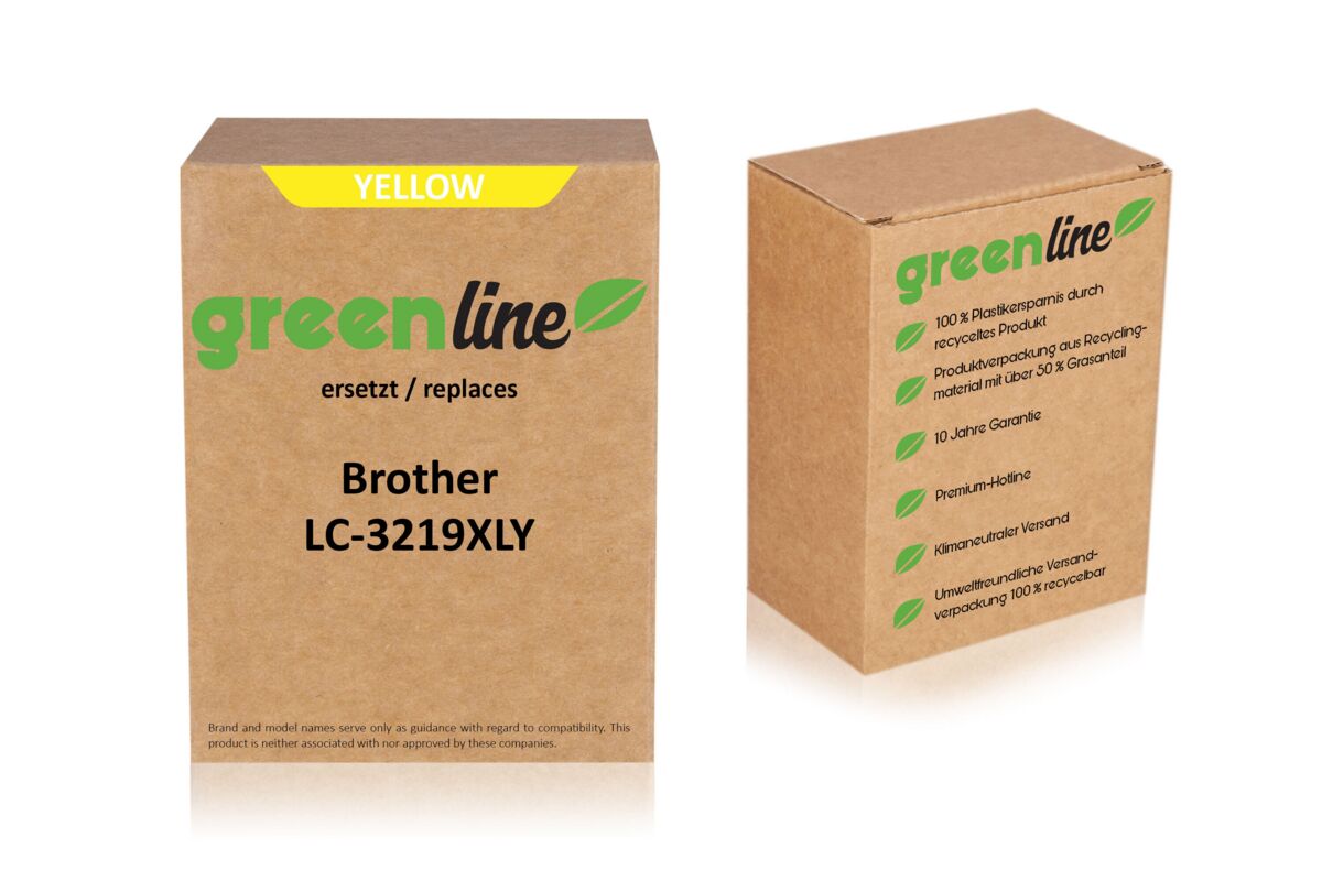 greenline remplace Brother LC-3219 XL Y Cartouche d'encre, jaune