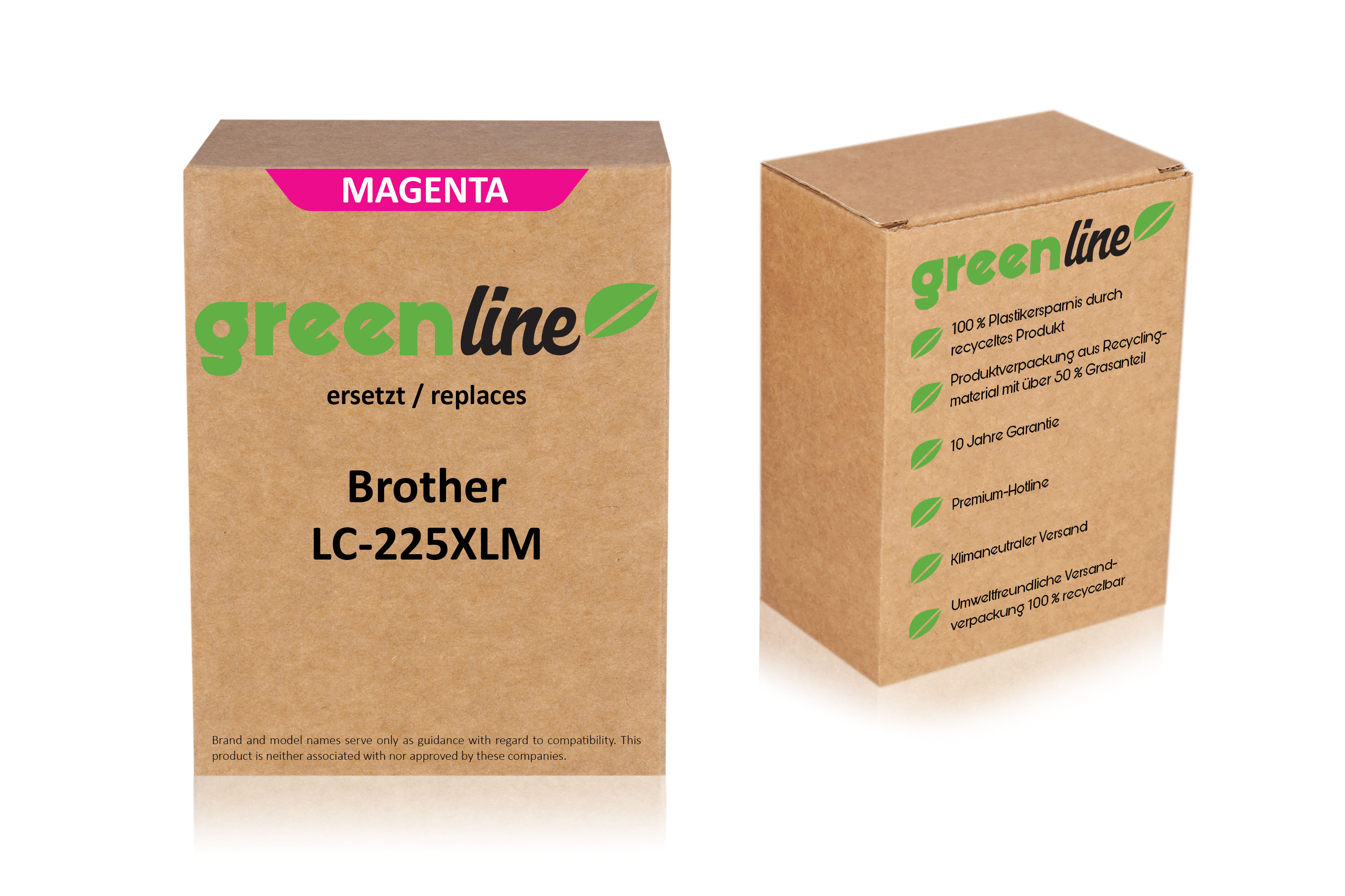 greenline remplace Brother LC-225 XL M Cartouche d'encre, magenta