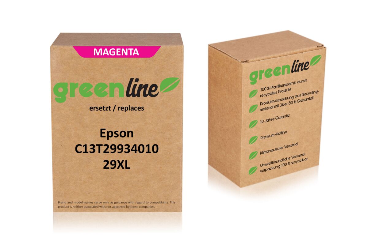 greenline remplace Epson C 13 T 29934010 / 29XL Cartouche d'encre, magenta