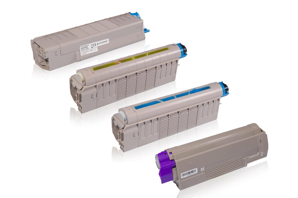Multipack compatible avec OKI 43865708 contient 4x Cartouche toner