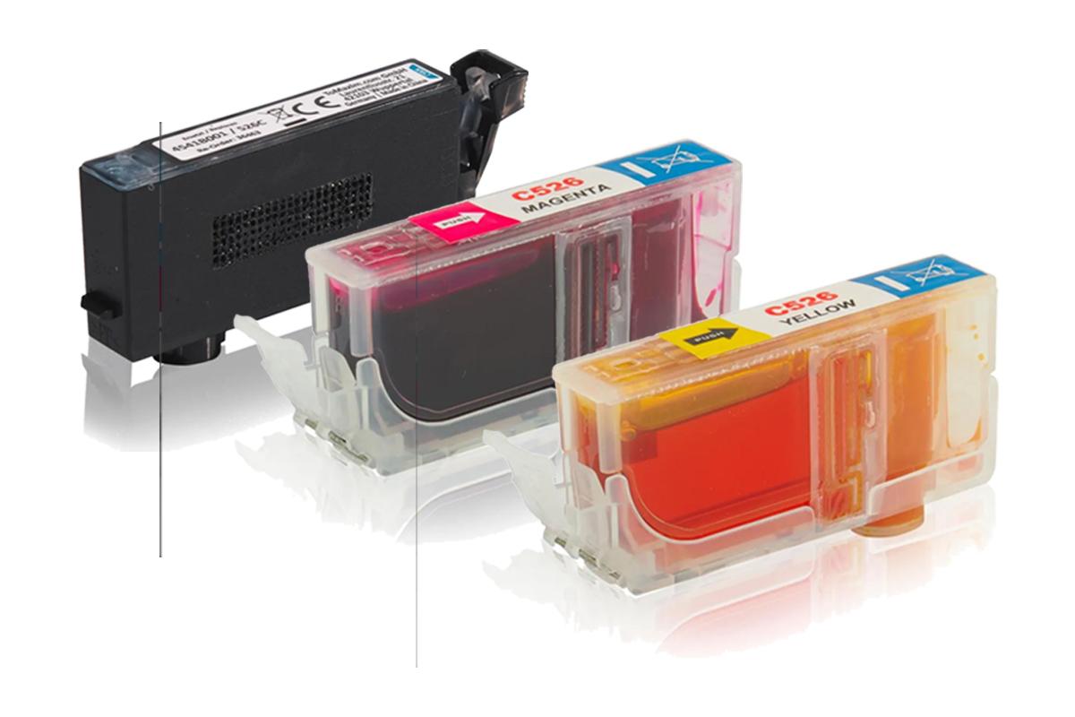 Multipack compatible avec Canon 4541B009 / CLI-526 contient 3x Cartouche d'encre
