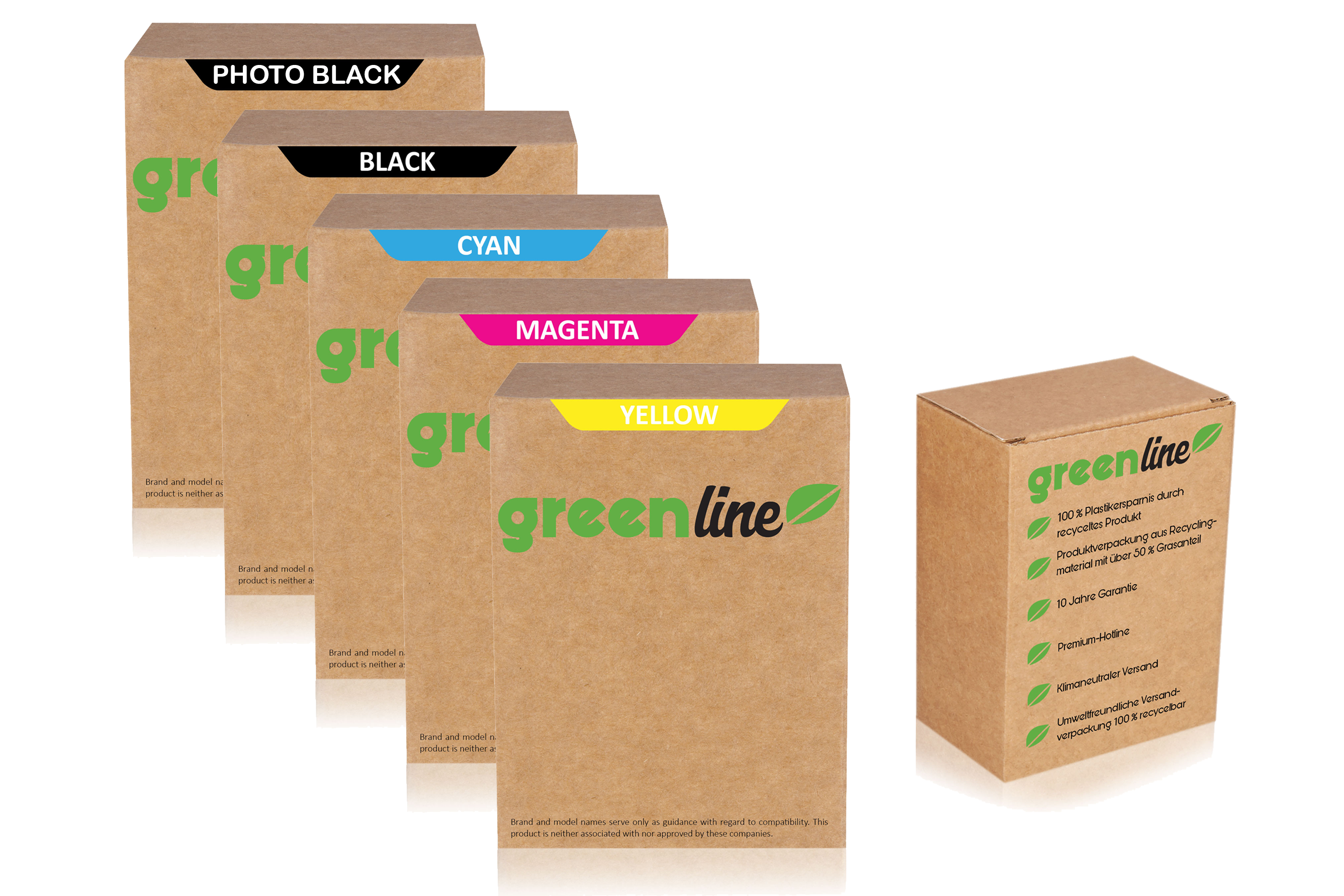 Le multipack greenline remplace Canon 2078C005 / PGI-580XXL + CLI-581CMYK XXL contient 5 cartouches d'encre
