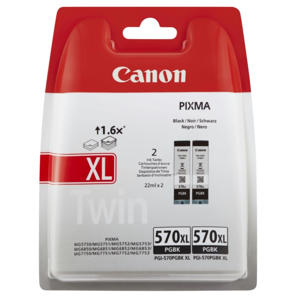 Original Canon 0318C010 / PGI570PGBKXL Cartouche d'encre pigment noire