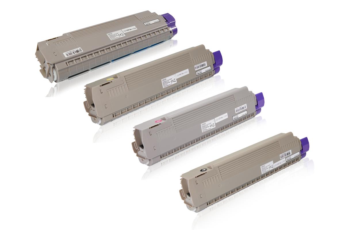 Multipack compatible avec OKI 46861308 contient 4x Cartouche toner