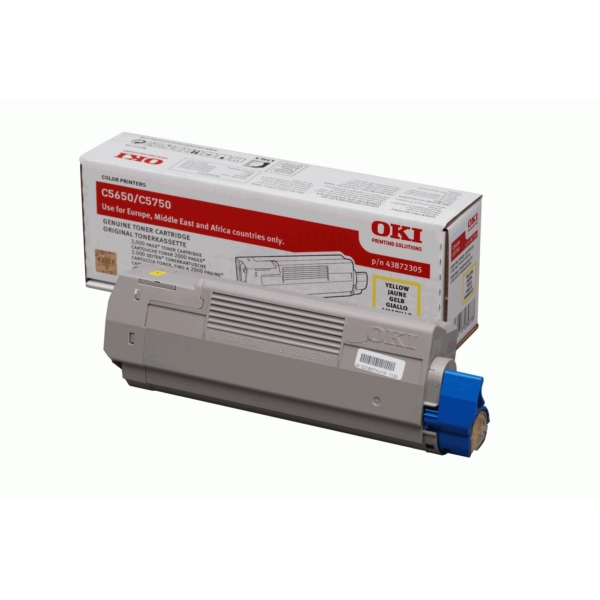 Original OKI 43872305 Toner jaune