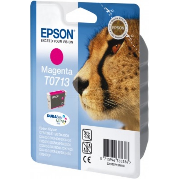 Original Epson C13T07134012 / T0713 Cartouche d'encre magenta