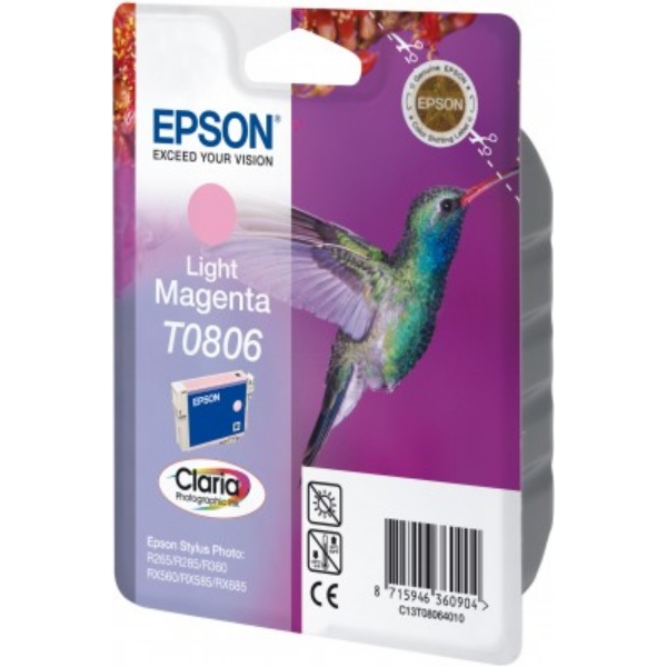 Original Epson C13T08064011 / T0806 Cartouche d'encre magenta claire