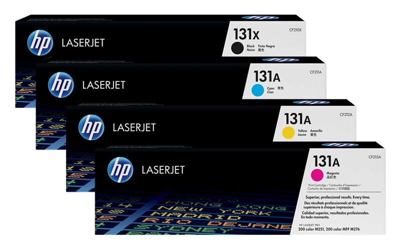 Lot multiple de toner HP CF210X / 131X d’origine