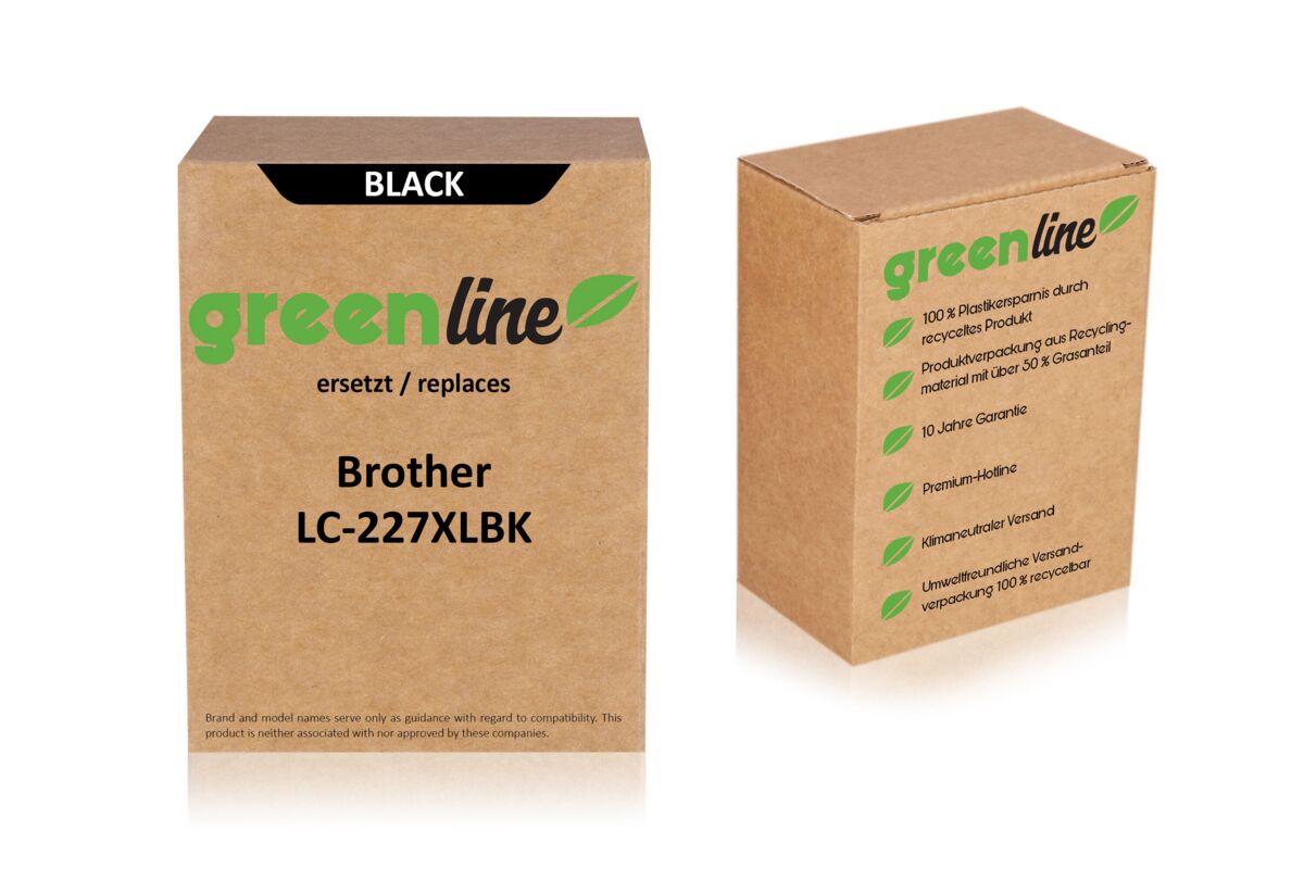 greenline remplace Brother LC-227 XL BK Cartouche d'encre, noir
