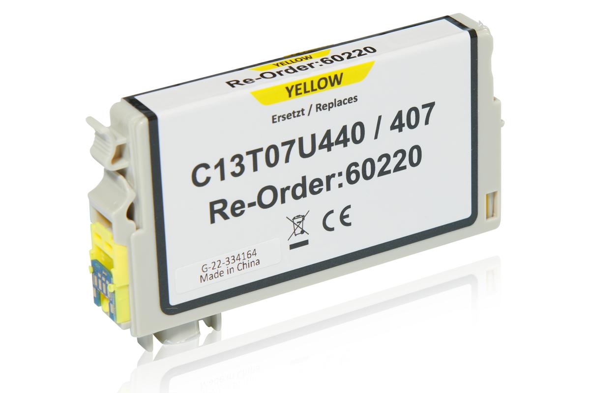Alternative à Epson C13T07U440 / 407 Cartouche d'encre, jaune