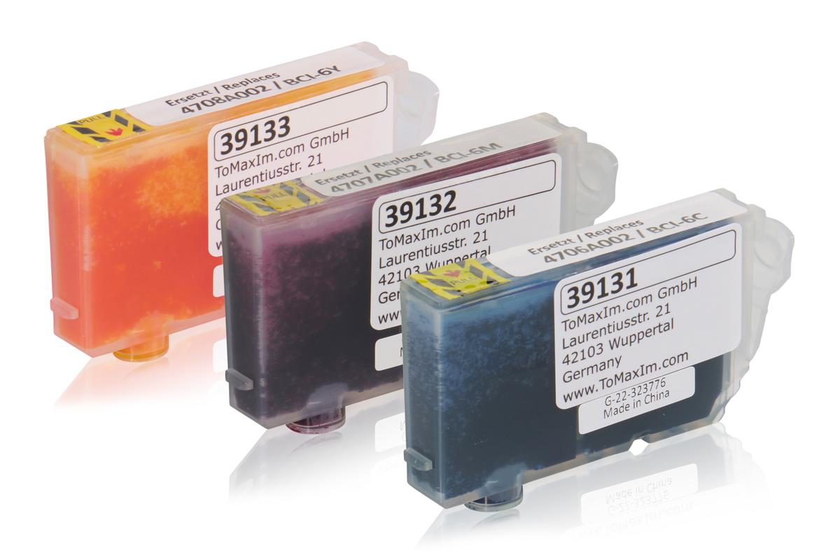 Multipack compatible avec Canon 4706A022 / BCI-6 contient 3x Cartouche d'encre