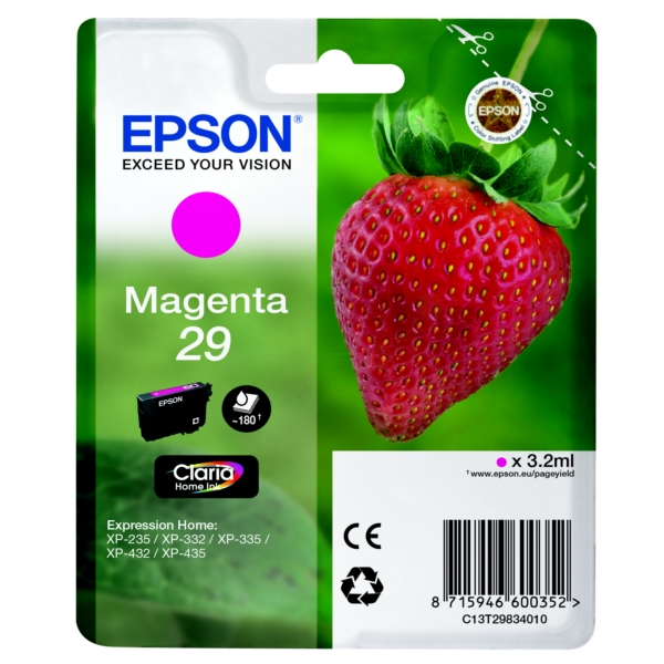 Original Epson C13T29834022 / 29 Cartouche d'encre magenta