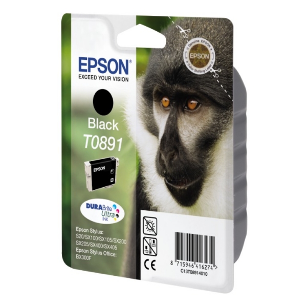 Original Epson C13T08914011 / T0891 Cartouche d'encre noire