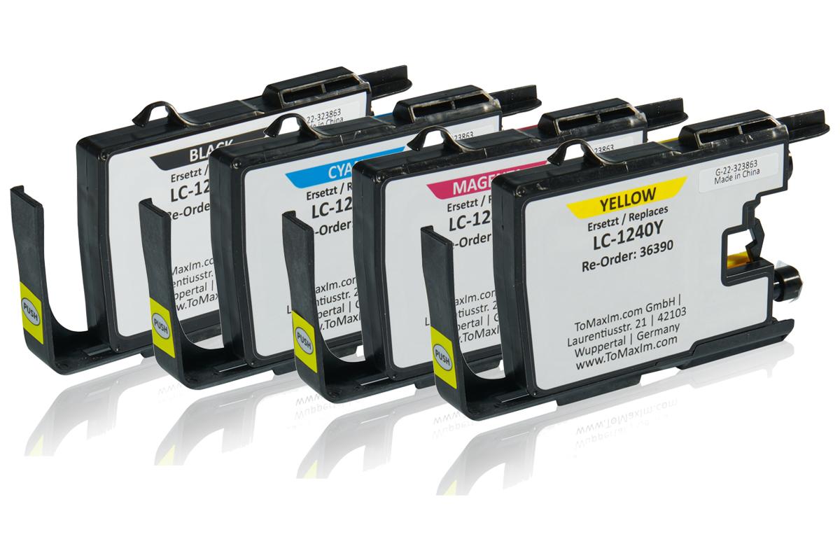 Multipack compatible avec Brother LC-1240BK contient 4x Cartouche d'encre