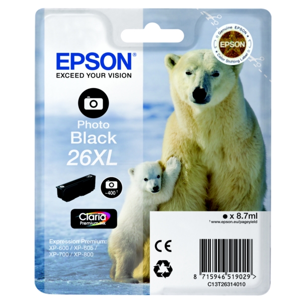 Original Epson C13T26314012 / 26XL Cartouche d'encre gris