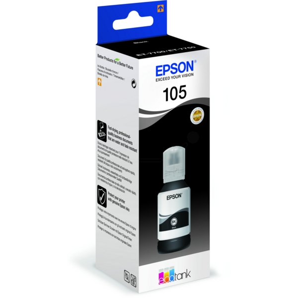 Original Epson C13T00Q140 / 105 Bouteille d'encre noire
