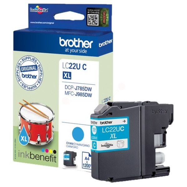 Original Brother LC22UC Cartouche d'encre cyan