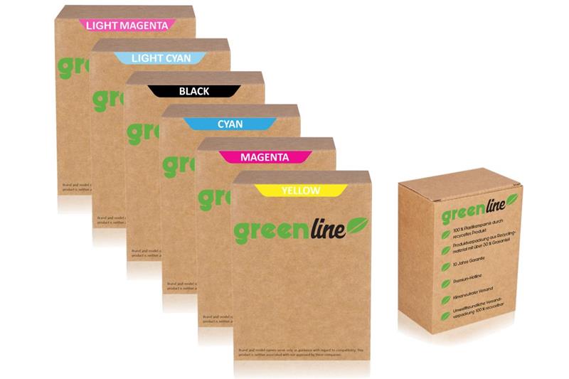 greenline Multipack remplace HP C8719EE / 363XL contient 6x Cartouche d'encre