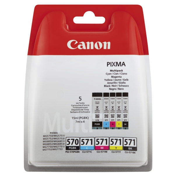 Original Canon 0372C006 / PGI570CLI571 Cartouche d'encre multi pack