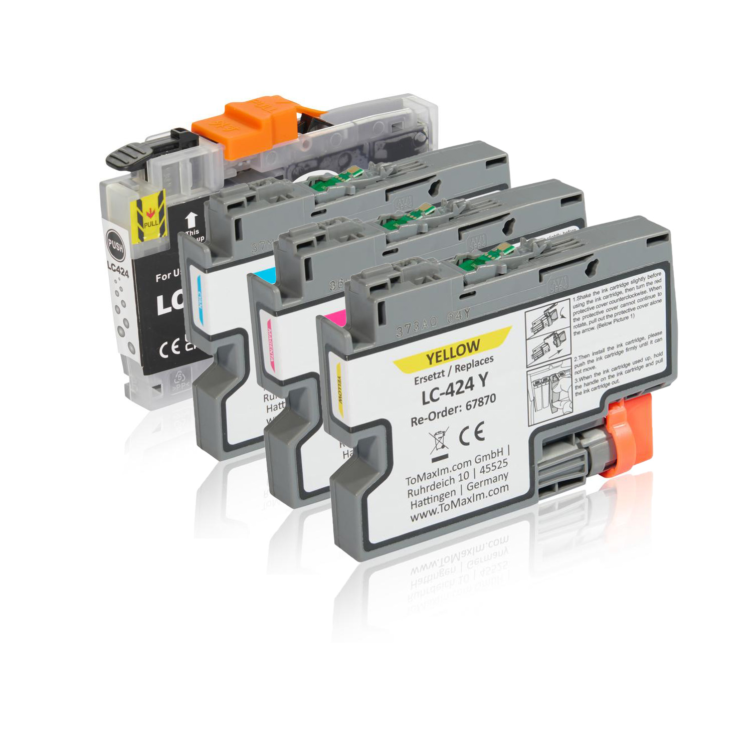 Multipack compatible avec Brother LC-424VAL contient 1xBK, 1xC, 1xM, 1xY