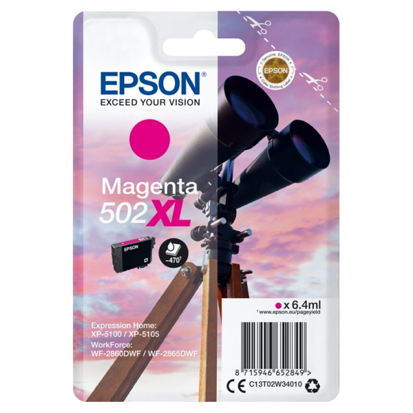 Original Epson C13T02W34010 / 502XL Cartouche d'encre magenta