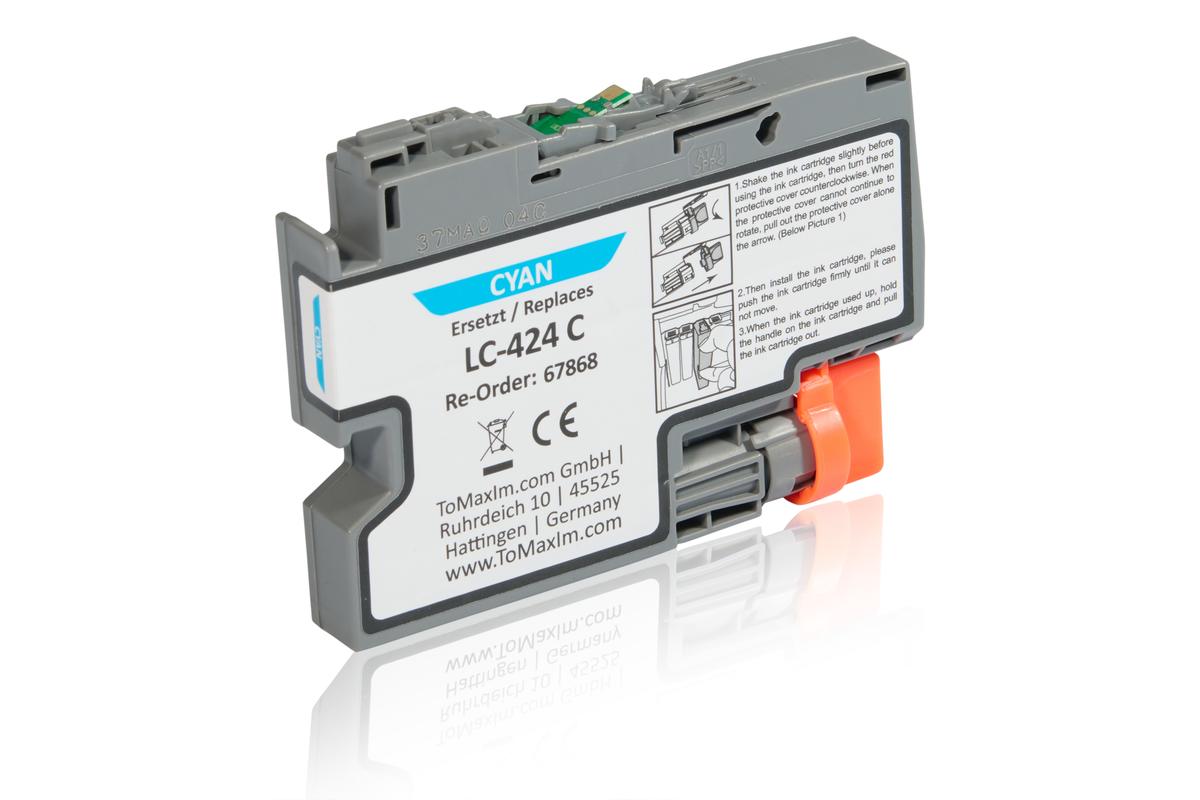 Alternative à Brother LC-424C Cartouche d'encre, cyan