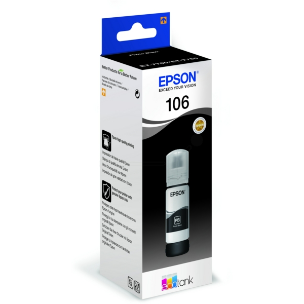 Original Epson C13T00R140 / 106 Bouteille d'encre noire