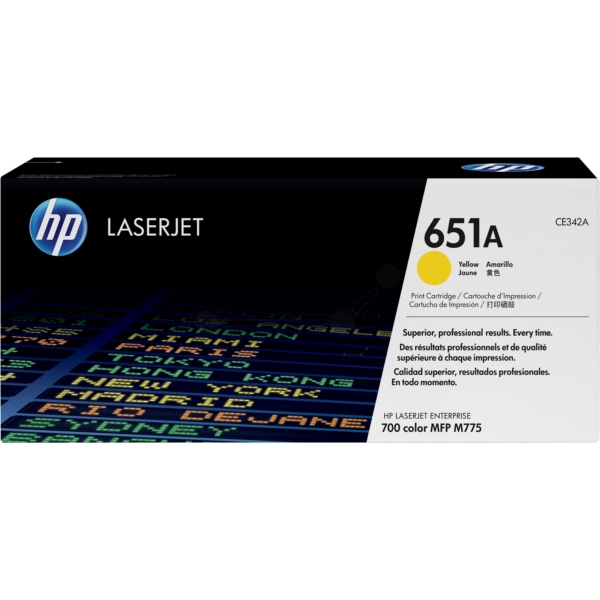 Original HP CE342A / 651A Toner jaune