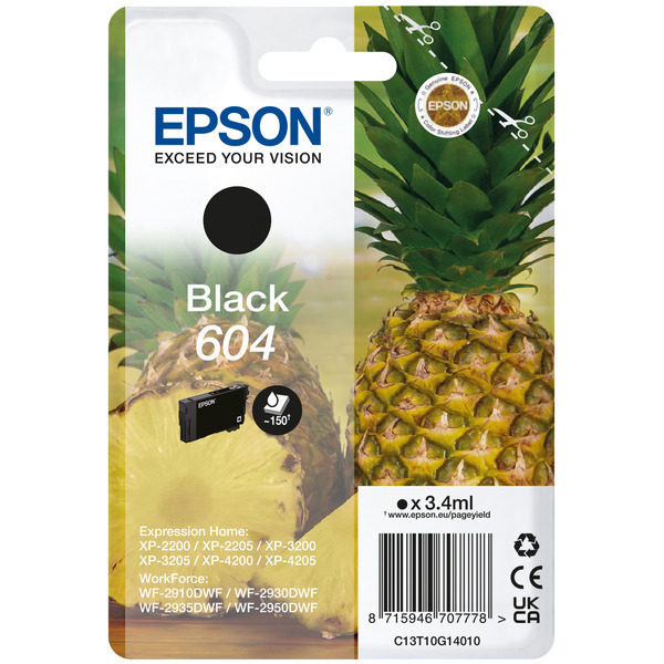 Original Epson C13T10G14010 / 604 Cartouche d'encre noire
